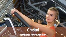  Presentation with exercise kids kid doing fitness - Amazing presentation theme having jogging bike - beautiful young woman doing exercise backdrop and a red colored foreground