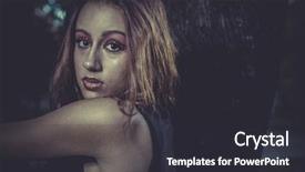  Presentation with black girl sexy fashionable mulatto - Presentation design enhanced with jogging bike - happy redhead girl with black background and a dark gray colored foreground