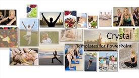  Presentation with new york city - Audience pleasing presentation theme consisting of jogging bike - new york city america travel backdrop and a coral colored foreground