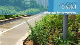  Presentation with trail - Slides enhanced with jogging trail background and a teal colored foreground