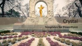  Presentation with vienna - PPT theme having chicken on cream chunks of chicken and homemade dumplings background and a coral colored foreground