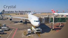  Presentation with airbus - Cool new slides with johannesburg-april-18-airbus-a340 backdrop and a light blue colored foreground