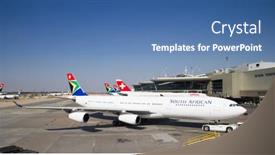  Presentation with airbus - Colorful PPT theme enhanced with johannesburg-april-18-airbus-a340 backdrop and a teal colored foreground