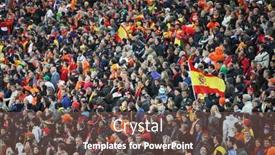  Presentation with soccer fans - Cool new PPT theme with johannesburg-july-11-final backdrop and a violet colored foreground