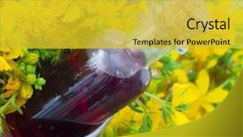  Presentation with oil and gas - Audience pleasing PPT layouts consisting of st john's wort oil backdrop and a yellow colored foreground