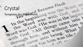  Presentation with gospel - Colorful slides enhanced with john 1 1 - the word backdrop and a white colored foreground