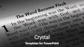  Presentation with new testament - Beautiful slide deck featuring john 1 1 - the word backdrop and a dark gray colored foreground