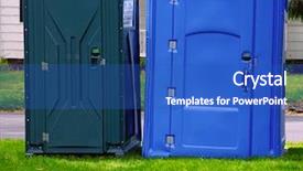  Presentation with annual day function - PPT layouts featuring john 2 - two portable bathrooms background and a teal colored foreground