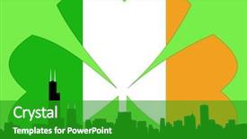  Presentation with chicago skyline - Colorful PPT theme enhanced with john 3 - chicago skyline happy st patricks backdrop and a shamrock green colored foreground