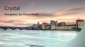  Presentation with john the baptist - Slides featuring john castle in limerick ireland background and a coral colored foreground