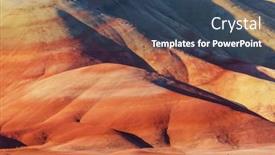  Presentation with fossil - PPT theme having john-day-fossil-beds-national background and a ocean colored foreground