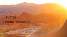  Presentation with beds - PPT theme having john-day-fossil-beds-national background and a red colored foreground