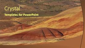  Presentation with fossil - Slide set consisting of john-day-fossil-beds-national background and a tawny brown colored foreground