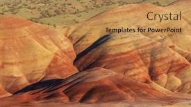  Presentation with fossil - Slide deck enhanced with john-day-fossil-beds-national background and a coral colored foreground