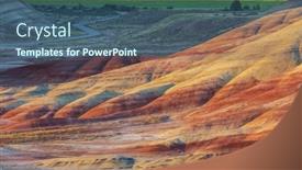  Presentation with fossil - Slide set having john-day-fossil-beds-national background and a ocean colored foreground