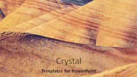  Presentation with fossil - Slides featuring john-day-fossil-beds-national background and a coral colored foreground