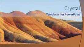  Presentation with fossil - Presentation theme featuring john-day-fossil-beds-national background and a sky blue colored foreground