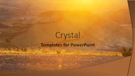  Presentation with fossil - PPT theme having john-day-fossil-beds-national background and a gold colored foreground