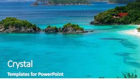 Presentation with caribbean - Theme featuring john island us virgin islands background and a teal colored foreground