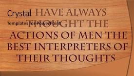  Presentation with john locke - Cool new PPT theme with john locke on wooden backdrop and a coral colored foreground