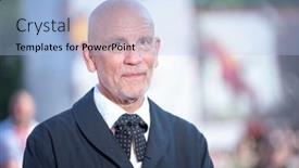  Presentation with pope - Presentation design enhanced with john-malkovich-walks-the-red background and a light blue colored foreground