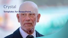  Presentation with pope - Slide set featuring john-malkovich-walks-the-red background and a sky blue colored foreground