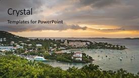  Presentation with virgin islands - Amazing slide deck having john united states virgin islands backdrop and a coral colored foreground