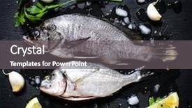  Presentation with rainbow over orad - PPT layouts featuring john wooden - fresh fish orata background and a gray colored foreground