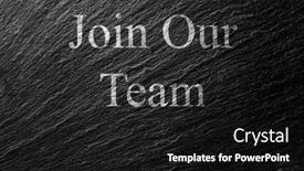  Presentation with black chalkboard chalk dust - Presentation theme consisting of join-our-team-chalk-text background and a black colored foreground