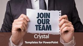  Presentation with strategic - Cool new slide deck with hr business strategic - join our team backdrop and a dark gray colored foreground