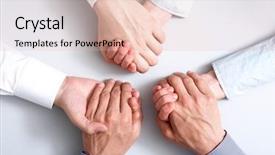  Presentation with partners - Beautiful presentation featuring join team - above view of business partners backdrop and a lemonade colored foreground