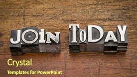  Presentation with today - Theme with join today words in mixed background and a tawny brown colored foreground