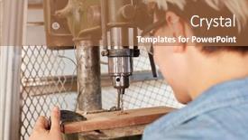  Presentation with precision - Beautiful presentation featuring joiner-with-precision-drills backdrop and a coral colored foreground