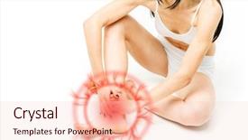  Presentation with joint pain - Presentation consisting of joint pain female person background and a lemonade colored foreground