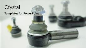  Presentation with joint - Amazing PPT theme having joint replacements - car trunnion ball backdrop and a light gray colored foreground