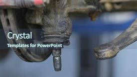  Presentation with suspension - PPT layouts featuring joint replacements - repair of a car front background and a ocean colored foreground