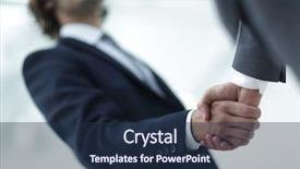  Presentation with businesses - Colorful slide set enhanced with impression management - shake hands agreed backdrop and a tawny brown colored foreground