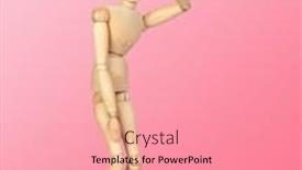  Presentation with mannequin - Slide set with jointed-wooden-mannequin-representing-discouragement background and a coral colored foreground