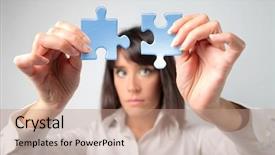  Presentation with puzzle piece steps - Amazing theme having jointing two pieces of puzzle backdrop and a coral colored foreground