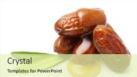  Presentation with oil seeds - Slide deck having jojoba oil on seeds isolated background and a soft green colored foreground