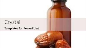  Presentation with oil seeds - PPT theme with jojoba-oil-on-seeds-isolated background and a soft green colored foreground