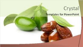  Presentation with oil seeds - Slide deck featuring jojoba-oil-on-seeds-isolated background and a soft green colored foreground