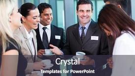  Presentation with funny - Beautiful presentation design featuring joke during conference coffee break backdrop and a tawny brown colored foreground