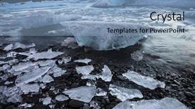  Presentation with ice block - Colorful PPT theme enhanced with jokullsarlon iceland the glacier break backdrop and a light blue colored foreground