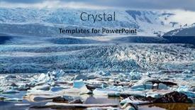  Presentation with lagoon - Presentation theme featuring jokulsarlon-glacial-lagoon-iceland background and a light blue colored foreground