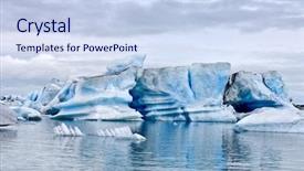  Presentation with iceland - Amazing presentation having jokulsarlon glacier lake in iceland backdrop and a sky blue colored foreground