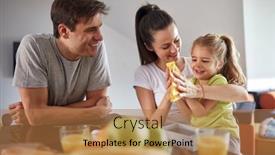  Presentation with jolly - Beautiful theme featuring jolly-parents-playing-together backdrop and a coral colored foreground