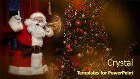  Presentation with jolly - Slide set consisting of jolly-santa-claus-sneaked background and a wine colored foreground