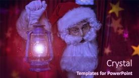  Presentation with jolly - Theme with jolly-santa-claus-sneaks background and a wine colored foreground