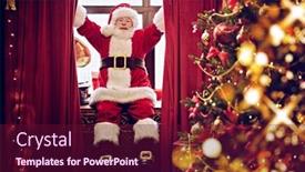  Presentation with jolly - Slide deck with jolly-santa-claus-sneaks background and a tawny brown colored foreground